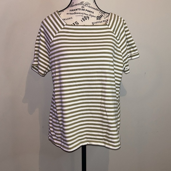 Coral Bay Black and White Relaxed Sailor Collar Tee - Picture 1 of 10